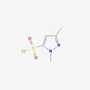 molecular formula C5H7ClN2O2S B1522511 1,3-dimethyl-1H-pyrazole-5-sulfonyl chloride CAS No. 1245820-90-9