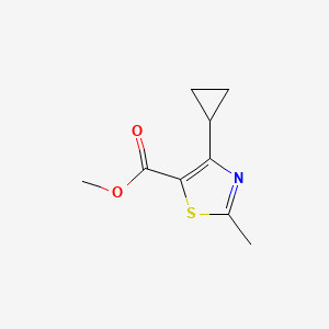 molecular formula C9H11NO2S B15225149 Methyl 4-cyclopropyl-2-methylthiazole-5-carboxylate 