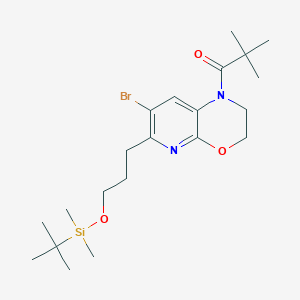 1-(7-Bromo-6-(3-((tert-butyldimethylsilyl)oxy)propyl)-2,3-dihydro-1h-pyrido[2,3-b][1,4]oxazin-1-yl)-2,2-dimethylpropan-1-one
