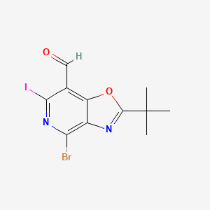 4-Bromo-2-(tert-butyl)-6-iodooxazolo[4,5-c]pyridine-7-carbaldehyde