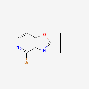 molecular formula C10H11BrN2O B1522522 4-Bromo-2-(tert-butyl)oxazolo[4,5-c]pyridine CAS No. 1305324-84-8