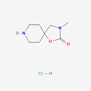 molecular formula C8H15ClN2O2 B1522530 3-Methyl-1-oxa-3,8-diazaspiro[4.5]decan-2-one hydrochloride CAS No. 613675-34-6
