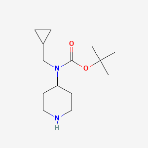 molecular formula C14H26N2O2 B1522533 tert-butyl N-(cyclopropylmethyl)-N-(piperidin-4-yl)carbamate CAS No. 895541-77-2