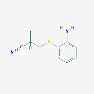 molecular formula C10H12N2S B1522539 3-[(2-Aminophenyl)sulfanyl]-2-methylpropanenitrile CAS No. 37845-63-9