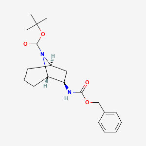 molecular formula C20H28N2O4 B15225402 Rel-tert-butyl (1R,5S,6R)-6-(((benzyloxy)carbonyl)amino)-8-azabicyclo[3.2.1]octane-8-carboxylate 