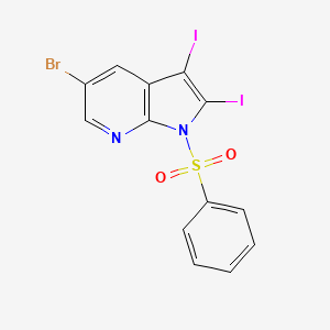5-Bromo-2,3-diiodo-1-(phenylsulfonyl)-1H-pyrrolo[2,3-b]pyridine