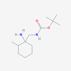 molecular formula C13H26N2O2 B1522557 tert-butyl N-[(1-amino-2-methylcyclohexyl)methyl]carbamate CAS No. 1269152-52-4