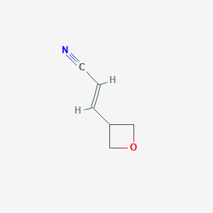 molecular formula C6H7NO B15225769 3-(Oxetan-3-yl)acrylonitrile 