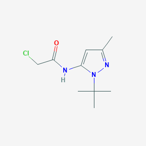 molecular formula C10H16ClN3O B1522584 N-(1-tert-butyl-3-methyl-1H-pyrazol-5-yl)-2-chloroacetamide CAS No. 1311313-75-3