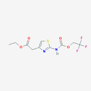 Ethyl 2-(2-{[(2,2,2-trifluoroethoxy)carbonyl]amino}-1,3-thiazol-4-yl)acetate