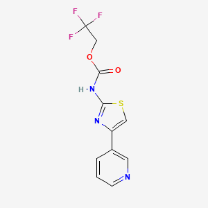 2,2,2-trifluoroethyl N-[4-(pyridin-3-yl)-1,3-thiazol-2-yl]carbamate