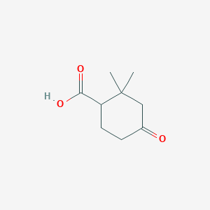 molecular formula C9H14O3 B1522588 2,2-Dimethyl-4-oxocyclohexanecarboxylic acid CAS No. 4029-26-9