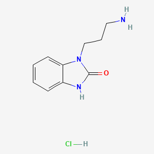 molecular formula C10H14ClN3O B1522596 1-(3-aminopropyl)-2,3-dihydro-1H-1,3-benzodiazol-2-one hydrochloride CAS No. 64928-87-6