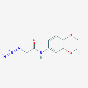 molecular formula C10H10N4O3 B1522601 2-azido-N-(2,3-dihydro-1,4-benzodioxin-6-yl)acetamide CAS No. 1325303-68-1