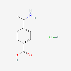 molecular formula C9H12ClNO2 B1522607 4-(1-Aminoethyl)benzoic acid hydrochloride CAS No. 1187930-54-6