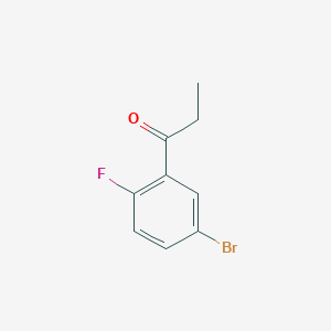 molecular formula C9H8BrFO B1522613 1-(5-Bromo-2-fluorophenyl)propan-1-one CAS No. 864774-65-2
