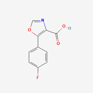 molecular formula C10H6FNO3 B1522615 5-(4-Fluorophenyl)-1,3-oxazole-4-carboxylic acid CAS No. 1083246-33-6