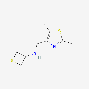 molecular formula C9H14N2S2 B15226154 N-((2,5-Dimethylthiazol-4-yl)methyl)thietan-3-amine 