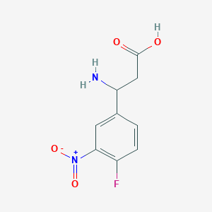 molecular formula C9H9FN2O4 B1522617 3-Amino-3-(4-fluoro-3-nitrophenyl)propanoic acid CAS No. 773126-10-6