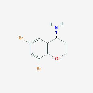 molecular formula C9H9Br2NO B15226274 (R)-6,8-dibromochroman-4-amine 