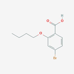 molecular formula C11H13BrO3 B1522630 4-Bromo-2-butoxybenzoic acid CAS No. 1095036-68-2