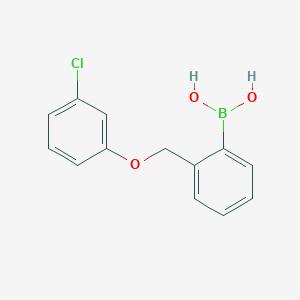 molecular formula C13H12BClO3 B1522633 (2-((3-Chlorophenoxy)methyl)phenyl)boronic acid CAS No. 1256358-74-3