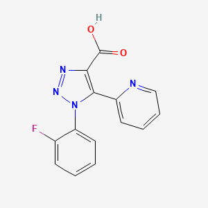 molecular formula C14H9FN4O2 B1522640 1-(2-fluorophenyl)-5-(pyridin-2-yl)-1H-1,2,3-triazole-4-carboxylic acid CAS No. 1166831-70-4