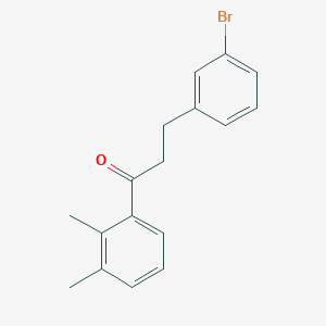 molecular formula C17H17BrO B1522661 3-(3-Bromophenyl)-1-(2,3-dimethylphenyl)propan-1-one CAS No. 898760-18-4