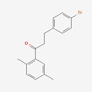 molecular formula C17H17BrO B1522672 3-(4-Bromophenyl)-1-(2,5-dimethylphenyl)propan-1-one CAS No. 898761-49-4