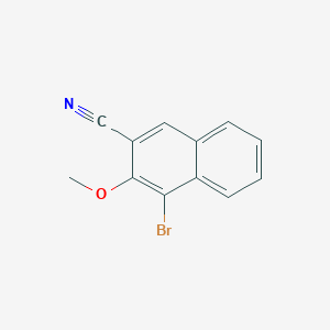 molecular formula C12H8BrNO B1522673 4-Bromo-3-methoxy-2-naphthonitrile CAS No. 858031-24-0