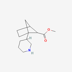 molecular formula C13H21NO2 B15226755 Methyl 1-(piperidin-3-yl)bicyclo[2.1.1]hexane-5-carboxylate 