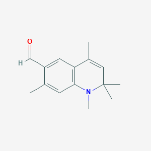 molecular formula C15H19NO B1522683 1,2,2,4,7-Pentamethyl-1,2-dihydroquinoline-6-carbaldehyde CAS No. 1242823-56-8