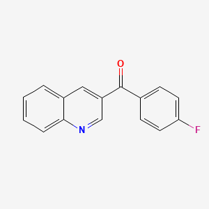 molecular formula C16H10FNO B1522685 3-(4-Fluorobenzoyl)quinoline CAS No. 1183511-02-5