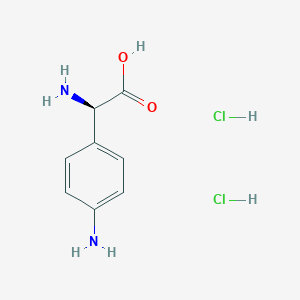 molecular formula C8H12Cl2N2O2 B152269 (R)-2-Amino-2-(4-aminophenyl)acetic acid dihydrochloride CAS No. 69179-66-4