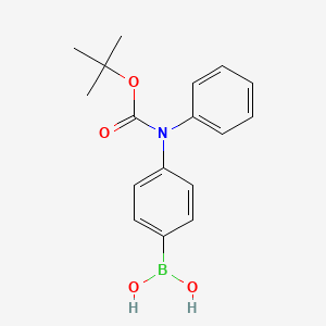 molecular formula C17H20BNO4 B1522711 (4-((tert-Butoxycarbonyl)(phenyl)amino)phenyl)boronic acid CAS No. 1150114-67-2