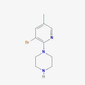 B1522713 1-(3-Bromo-5-methylpyridin-2-yl)piperazine CAS No. 1187386-35-1