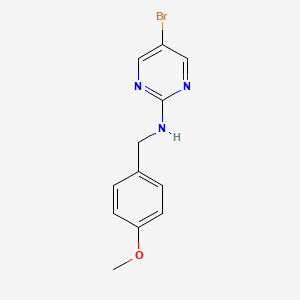 molecular formula C12H12BrN3O B1522718 5-Bromo-2-(4-methoxybenzylamino)pyrimidine CAS No. 859207-02-6