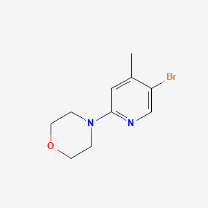molecular formula C10H13BrN2O B1522723 4-(5-Bromo-4-methylpyridin-2-yl)morpholine CAS No. 1187385-96-1