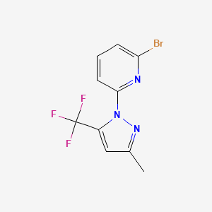 B1522745 2-Bromo-6-(3-methyl-5-(trifluoromethyl)-1H-pyrazol-1-yl)pyridine CAS No. 1187386-44-2