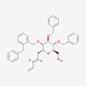 molecular formula C39H42O5 B152276 Tetrabenzyl-glu-pentadiene CAS No. 125365-10-8
