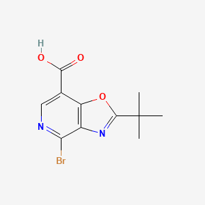 molecular formula C11H11BrN2O3 B1522784 4-Bromo-2-(tert-butyl)oxazolo[4,5-c]pyridine-7-carboxylic acid CAS No. 1305324-53-1