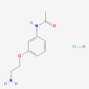 molecular formula C10H15ClN2O2 B1522801 N-[3-(2-aminoethoxy)phenyl]acetamide hydrochloride CAS No. 1258650-99-5