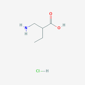 molecular formula C5H12ClNO2 B1522802 2-(Aminomethyl)butanoic acid hydrochloride CAS No. 98137-47-4