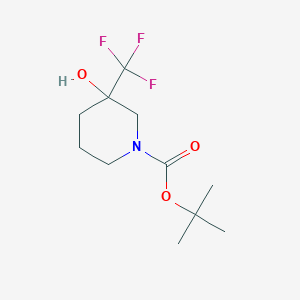 molecular formula C11H18F3NO3 B1522806 Tert-butyl 3-hydroxy-3-(trifluoromethyl)piperidine-1-carboxylate CAS No. 1052713-78-6