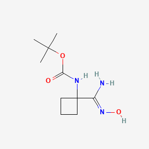 molecular formula C10H19N3O3 B1522808 tert-butyl N-[1-[(E)-N'-hydroxycarbamimidoyl]cyclobutyl]carbamate CAS No. 1251924-20-5