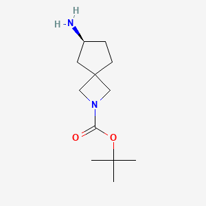 molecular formula C12H22N2O2 B15228315 tert-Butyl (S)-6-amino-2-azaspiro[3.4]octane-2-carboxylate 