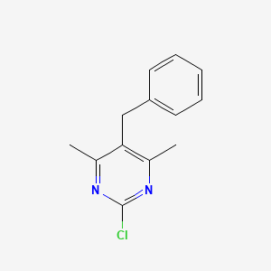 molecular formula C13H13ClN2 B1522833 5-Benzyl-2-chloro-4,6-dimethylpyrimidine CAS No. 1269151-94-1