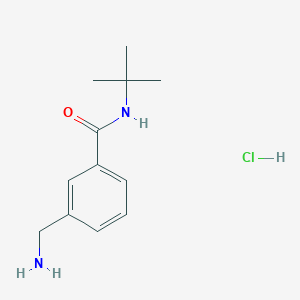 molecular formula C12H19ClN2O B1522836 3-(aminomethyl)-N-tert-butylbenzamide hydrochloride CAS No. 1251923-41-7