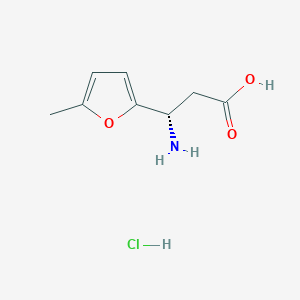 molecular formula C8H12ClNO3 B1522837 (3S)-3-amino-3-(5-methylfuran-2-yl)propanoic acid hydrochloride CAS No. 1305712-55-3