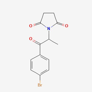 molecular formula C13H12BrNO3 B1522838 1-[1-(4-Bromophenyl)-1-oxopropan-2-yl]pyrrolidine-2,5-dione CAS No. 1308647-48-4